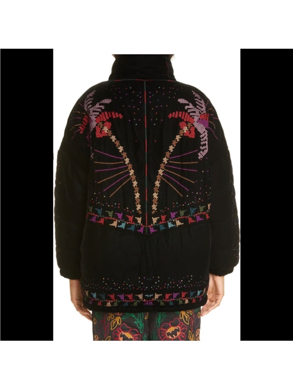 Farm Rio Reversible Embroidered Puffer Jacket - Picture 4 of 10